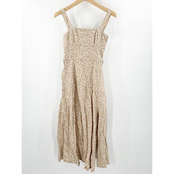 VICI Dress Size Medium Dots Midi Adjustable Straps Wedding Casual Summer NO BELT - Picture 1 of 16